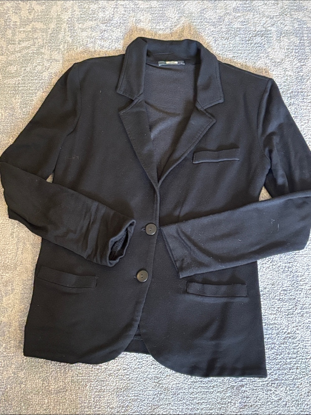 Stitch Fix Classic Black Two-Button Knit Blazer